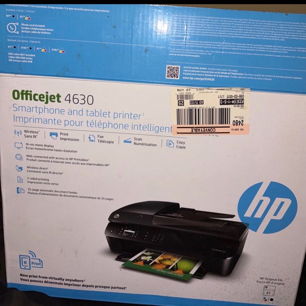 HP Officejet 4630 Wireless Printer - Black